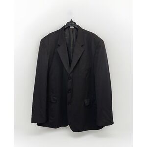 Kings Court Mens Big & Tall 58L 3 Button Black Blazer Suit Jacket Sport Coat